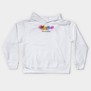 Marseilles skyline in watercolor Kids Hoodie